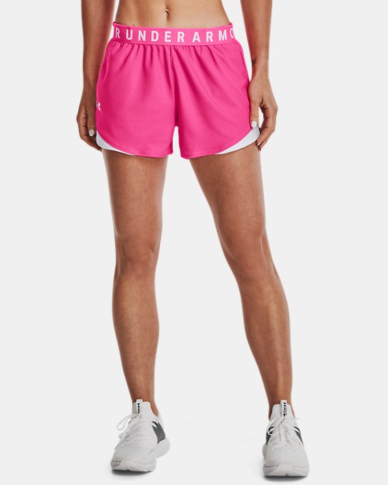 Women's UA Play Up Shorts 3.0, Pink, pdpMainDesktop image number 0